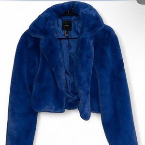 Forever 21 Cropped Teddy Fur Jacket
